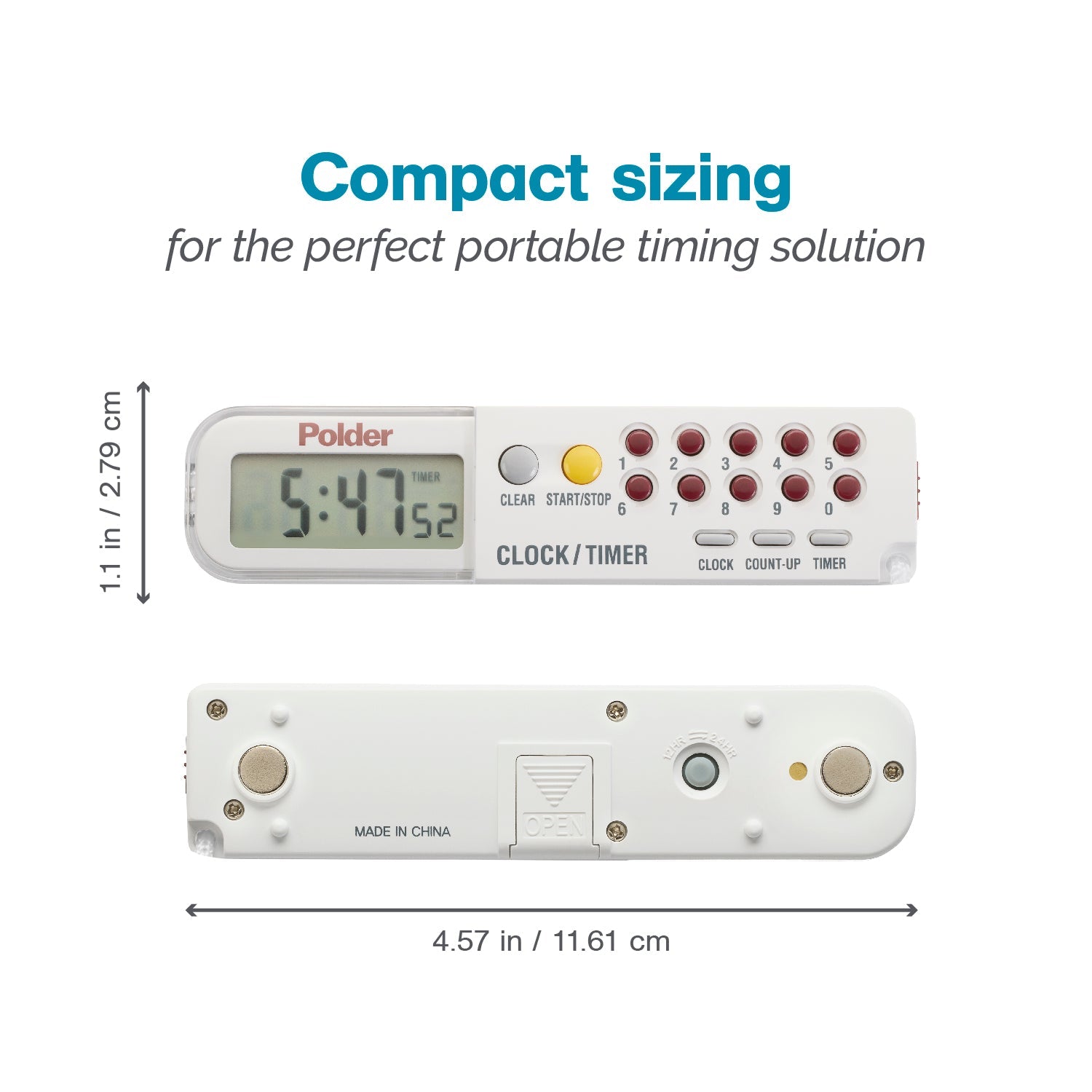 3-in-1 Timer, Clock & Stopwatch