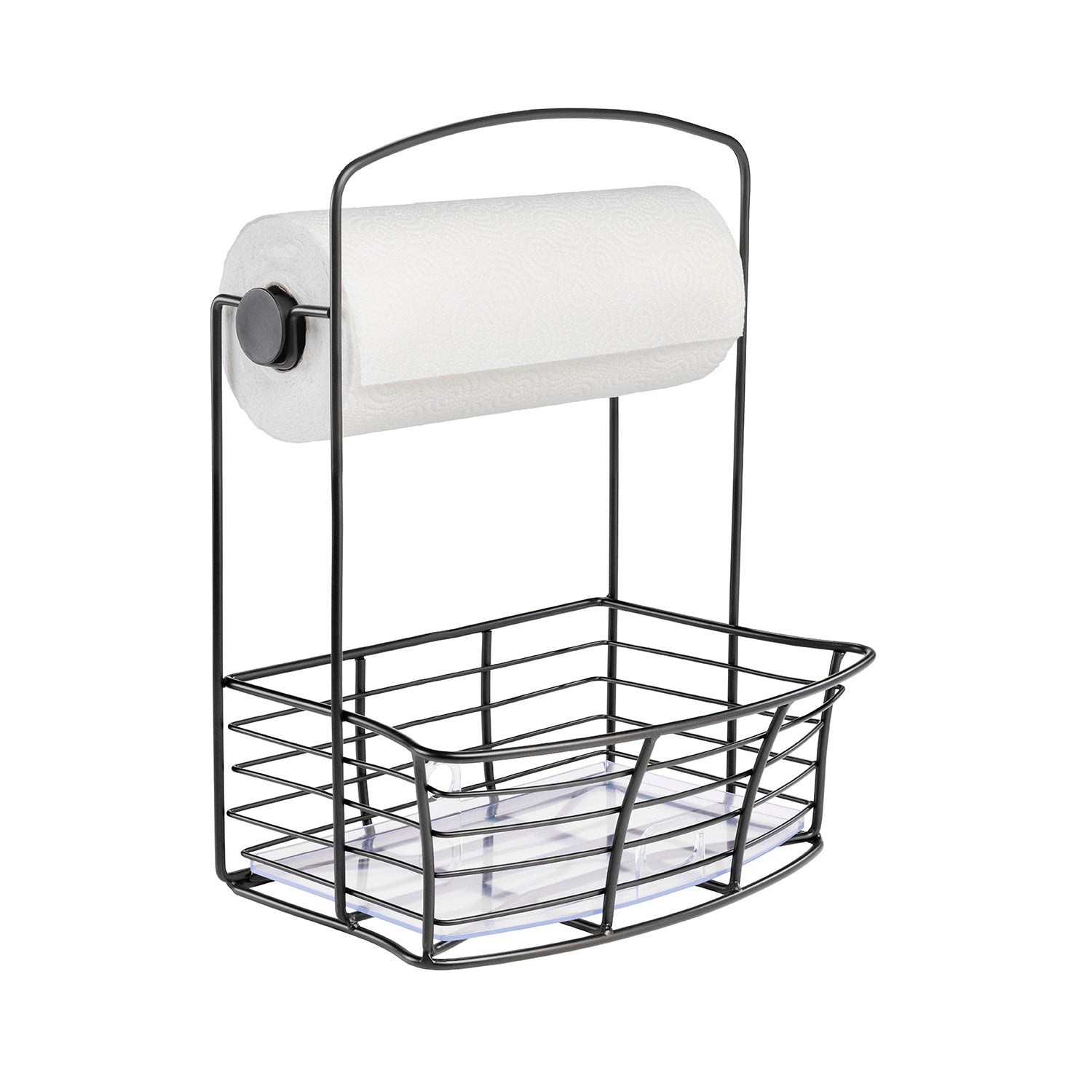 Countertop Storage Bin with Paper Towel Holder